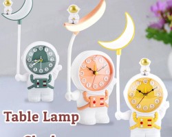 ساعة مع منبه وتيبل لامب وبراية اقلامH76-5