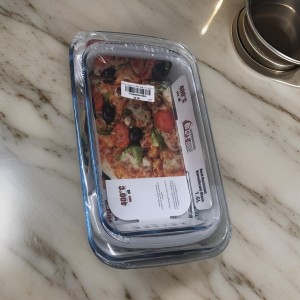 صواني بايركس حراري قطعتين توفيلينا مربع بيضاوي مدور موديل 145433 optik 