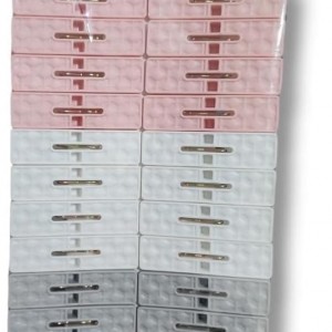 ملاقط غسيل بلاستيك مستطيل مزخرف 20 قطعة