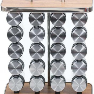 طقم بهارات/16 مطربان سكريات - مرتبان ستاند مستطيل 