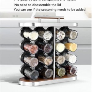 طقم بهارات/16 مطربان سكريات - مرتبان ستاند مستطيل 