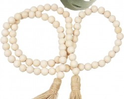 مسبحة عظم ديكور مع حلقة خرز مكرمي