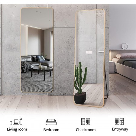 مراه مستطيل ستاند ديكور حجم كبير 155 × 45 سم