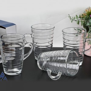 كاساتطويل شفاف محزز قطعتين مع يد SJC-360