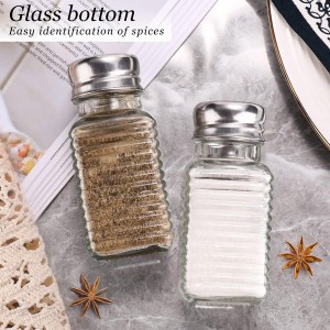 علب/2 ممالح زجاج غطا ستانلس حجم صغير علب/2 ممالح زجاج غطا ستانلس حجم صغير