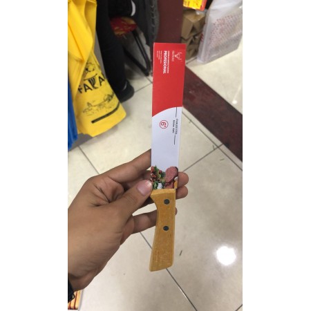 سكين لحوم New TouZun الثور مقبض خشبي