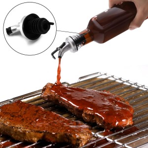 قنية علبة زيت / صوصات زجاجية شفافة 24 سم × 5 سم مع غطاء بلاستيك عنق طويل وسداد قنية علبة زيت / صوصات زجاجية شفافة 24 سم × 5 سم مع غطاء بلاستيك عنق طويل وسداد