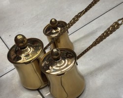 طقم غلايات ستانلس اصفر نحاسي 3 احجام طقم غلايات ستانلس اصفر نحاسي 3 احجام