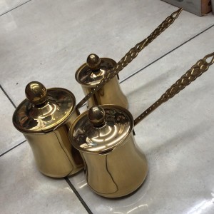 طقم غلايات ستانلس اصفر نحاسي 3 احجام