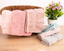 بشكير مطبخ 30 × 46 قطن ماليزي سادة مع شريط سادة طويل