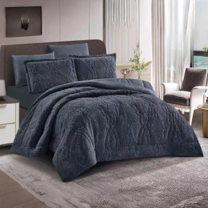 لحاف مجوز كنج مخمل شتوي مجدل بنقش بوهيمي 6 قطع CAF