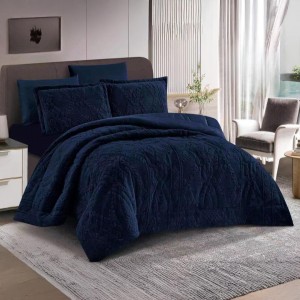 لحاف مجوز كنج مخمل شتوي مجدل بنقش بوهيمي 6 قطع CAF