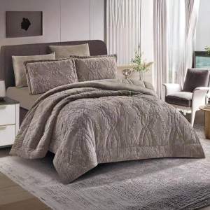 لحاف مجوز كنج مخمل شتوي مجدل بنقش بوهيمي 6 قطع CAF