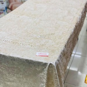 شرشف سفرة مربع مقاس 140 × 140 سم سادة شمواه حفر CNC FH25