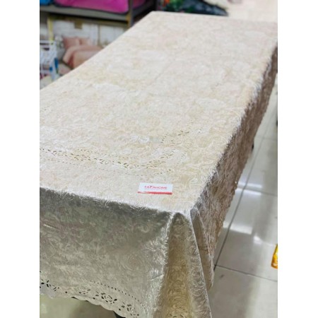 شرشف سفرة مقاس 120 × 220 سم سادة شمواه حفر CNC FH25
