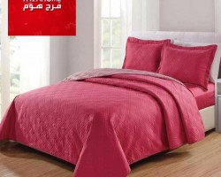 شرشف جوبلن مجوز سادة دبل فيس دروبس 4 قطع كينج