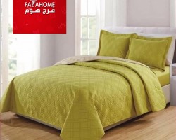 شرشف جوبلن مجوز سادة دبل فيس دروبس 4 قطع كينج