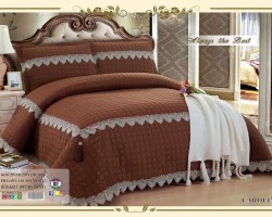 شرشف كوكو مجوز جوبلن 4 قطع مع دانتيل على الاطراف شرشف كوكو مجوز جوبلن 4 قطع مع دانتيل على الاطراف