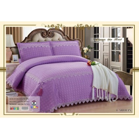 شرشف كوكو مجوز جوبلن 4 قطع مع دانتيل على الاطراف شرشف كوكو مجوز جوبلن 4 قطع مع دانتيل على الاطراف