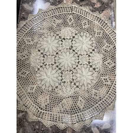 شرشف كورنر تطريز  90*90 صنارة مكرميه