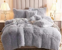 لحاف مجوز شعر نافر 6قطع كينج سايز