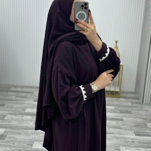 اسدال صلاة ستاتي مع دانتيل على الايدي