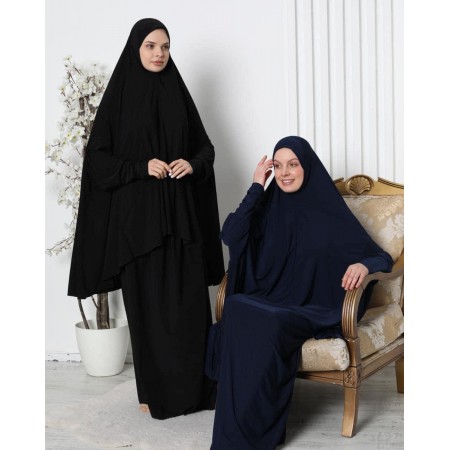 اسدال - طقم صلاه سادة لايكرا مع كم اسدال - طقم صلاه سادة لايكرا مع كم