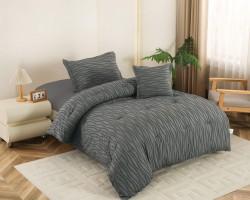 لحاف مفرد صيفي شيري 4 قطع SHERRY سادة مجكر عمودي