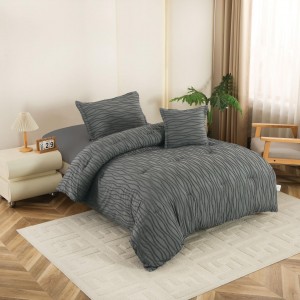 لحاف مفرد صيفي شيري 4 قطع SHERRY سادة مجكر عمودي