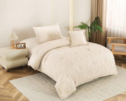 لحاف مفرد صيفي شيري 4 قطع SHERRY سادة مجكر عمودي