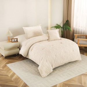 لحاف مفرد صيفي شيري 4 قطع SHERRY سادة مجكر عمودي