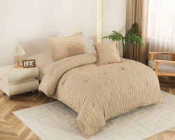 لحاف مفرد صيفي شيري 4 قطع SHERRY سادة مجكر عمودي