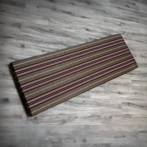 بدوي / فلاحي بني + أحمر وجه خارجي لفرشة اسفنج ارضية مقاس 175 × 76 سم