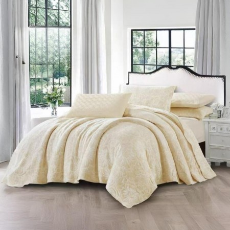 طقم شرشف تخت جوبلن مجوز 6 قطع صيفي دبل فيس لبنى LUBNA