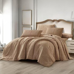 طقم شرشف تخت جوبلن مجوز 6 قطع صيفي دبل فيس لبنى LUBNA