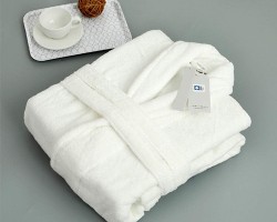 برنص - روب حمام قطن 100% حجم L مع طاقية