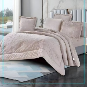 لحاف شتوي مجوز نافر مشجر المى / الما  7  قطع فلانيل ALMA