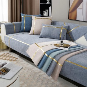 وجه طقم كنب 7 مقاعد مخمل شانيل مع ارضية لاصقة