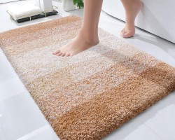 دعسة حمام / مطبخ قطن نافر فرو  61 سم × 41 سم - بيج