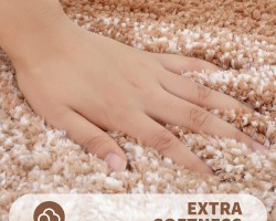 دعسة حمام / مطبخ قطن نافر فرو 61 سم × 41 سم - بيج دعسة حمام / مطبخ قطن نافر فرو 61 سم × 41 سم - بيج