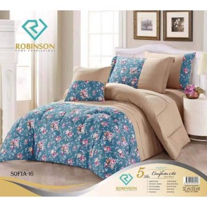 لحاف صوفيا Sofia مفرد صيفي 5 قطع سادة مورد