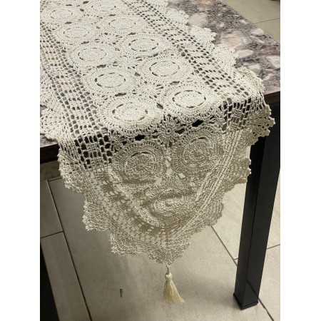 شرشف رنر بيرو 40*150 صنارة مكرميه شرشف رنر بيرو 40*150 صنارة مكرميه