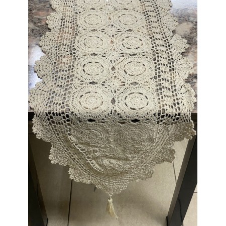 شرشف رنر بيرو 40*150 صنارة مكرميه شرشف رنر بيرو 40*150 صنارة مكرميه