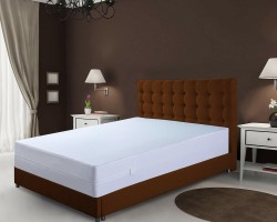 كيس فرشة سحاب ضد الماء مجوز مقاس 180 × 200 + 25 واقي مجين