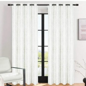 ستائر مخمل جيكار قطعتين لون اوفوايت ستائر مخمل جيكار قطعتين لون اوفوايت