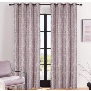 ستائر مخمل جيكار قطعتين لون بني ستائر مخمل جيكار قطعتين لون بني