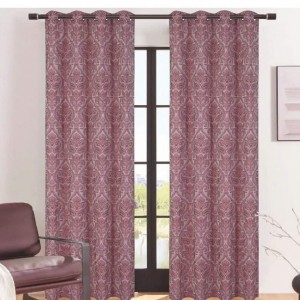 ستائر مخمل جيكار قطعتين لون خمري ستائر مخمل جيكار قطعتين لون خمري