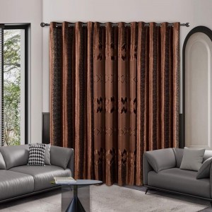 ستائر فلفيت CNC لون بني غامق ستائر فلفيت CNC لون بني غامق