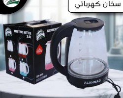 سخان ماء زجاج مع بلاستيك ملون 1500 واط سعة 2 لتر موديل ST-818
