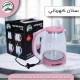 سخان ماء زجاج مع بلاستيك ملون 1500 واط سعة 2 لتر موديل ST-818
